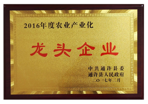 2016年度農業(yè)產業(yè)化龍頭企業(yè)